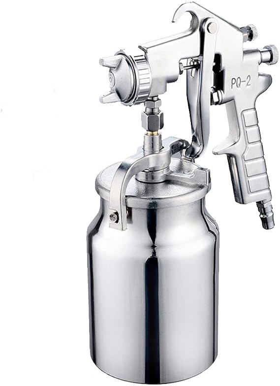 Air Spray Paint Gun Handheld Paint Spray Gun with Cup 1000ml Capacity 2.0mm Stainless Nozzle Airbrush Painting Tool for Car Furniture Wall Painting