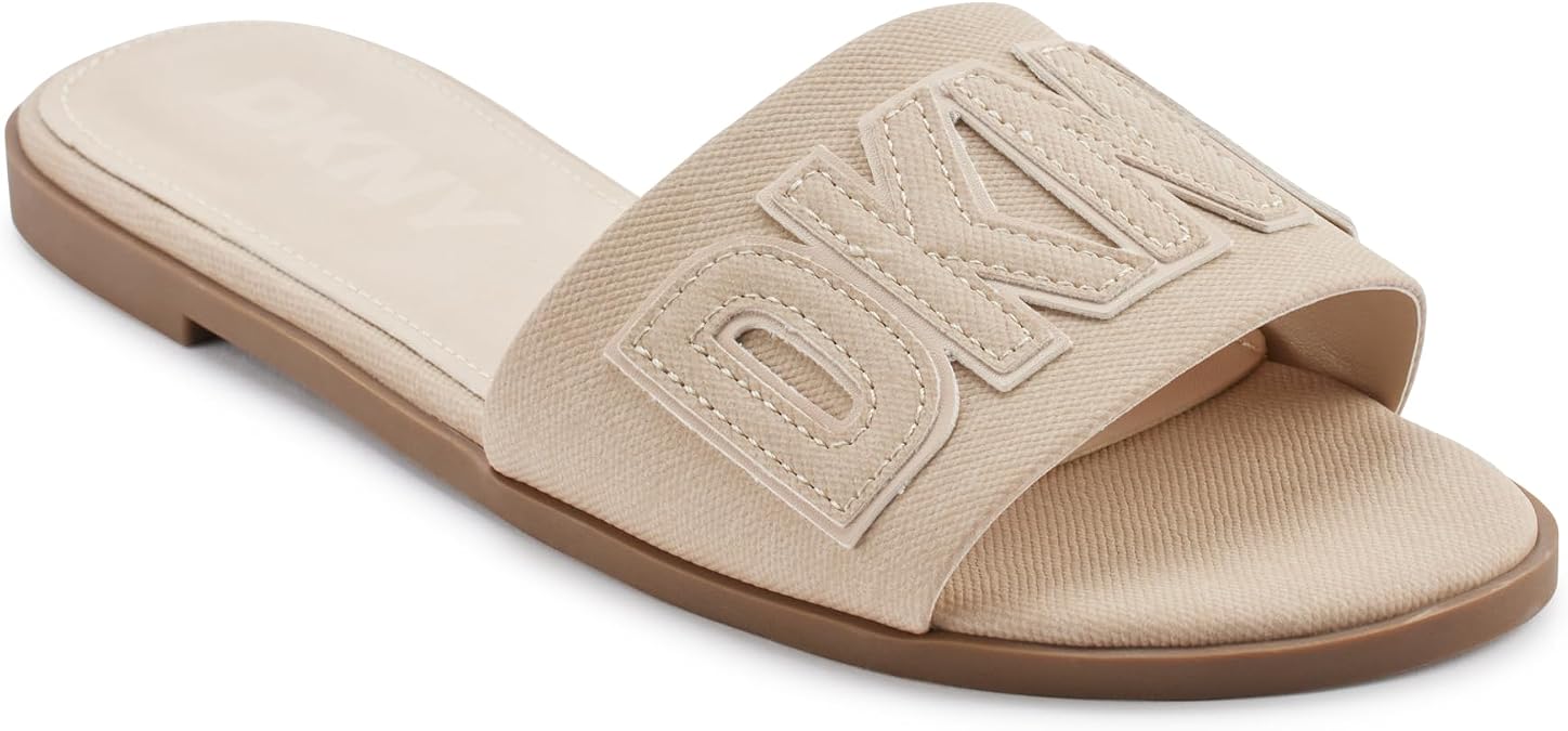 DKNY Women's Willow Flat Slide Sandal With LogoFlat Sandal