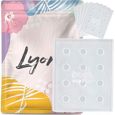 Lyon Lash Glue Tray | Eyelash Extensions Reusable Adhesive HolderPalette | For Single Drops Of Glue and Lash Fans Adjustment| | Classic & Volume Lashing | Eyelash Extension Supplies 5 Pieces