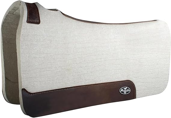 Professional's Choice 100% Steam-Pressed Wool Felt Saddle Pad | Western Moisture & Sweat Wicking Saddle Pad with Soft Felt Bottom