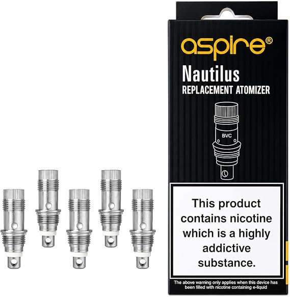Aspire Nautilus/mini Bottom Vertical Coil (BVC) 1.8ohm 5 piece