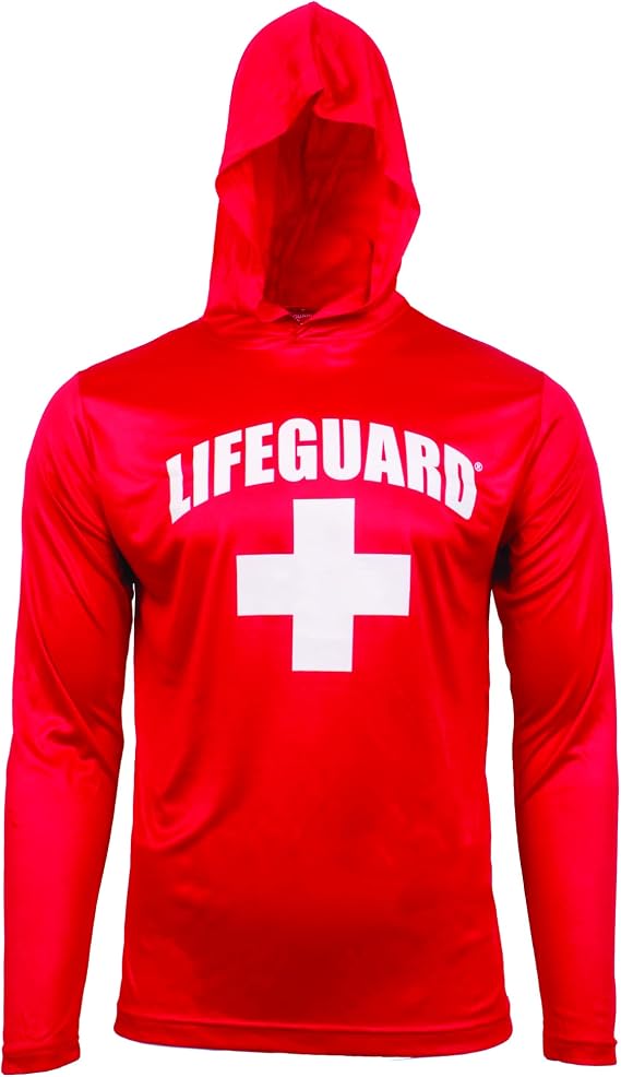 LIFEGUARD Official Licensed Active Performance Moisture Wicking Hoodie Sunblocking Summer Uniform Costume| Unisex