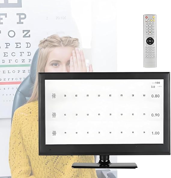 Visual Acuity Chart LCD Digital Visual Acuity Chart,Optometry Tester Projector, with Remote Control/Multiple Vision Targets (21.5in)