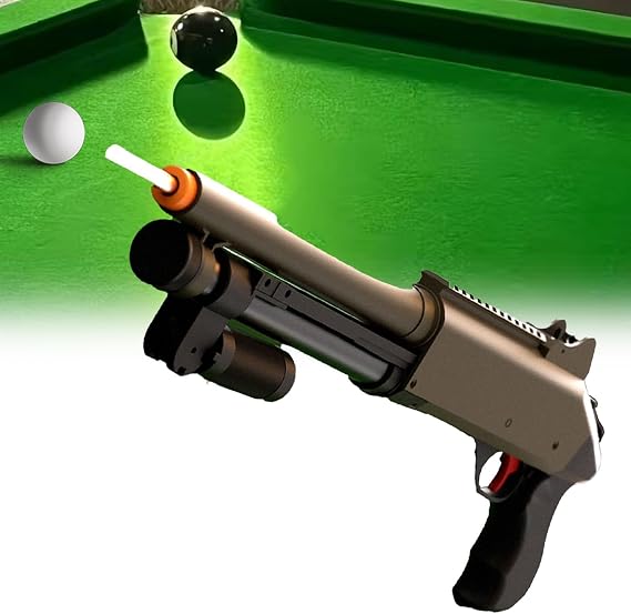 Gun Pool Stick, Automatic Pool Cue Precision Accuracy Durable Reliable, Pool Stick Gun for Home Tournament Play