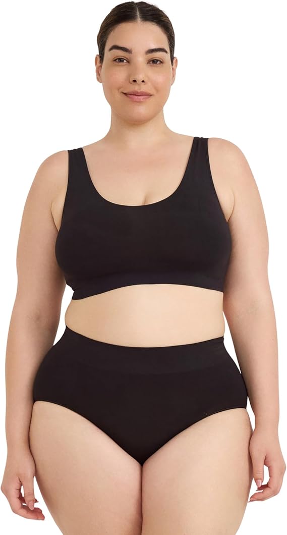 Organic Basics Women's Smooth Bralette Scoop Neck Medium Support Comfy