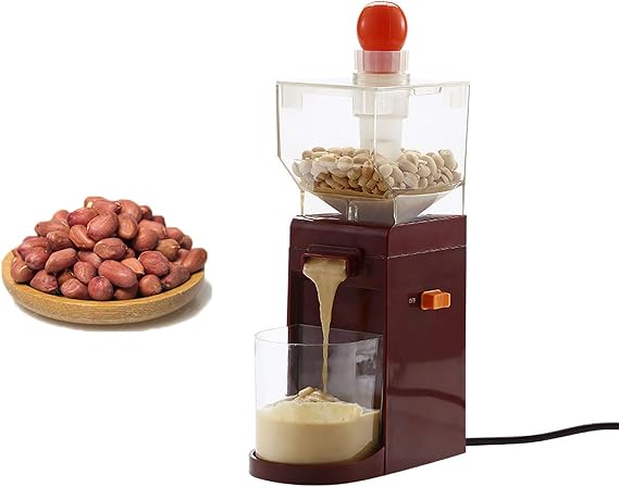 Electric Peanut Butter Maker, 500ml Nut Grinder, Oil Extraction Dispenser, Stirring Hook, for Kitchen Nut Processing
