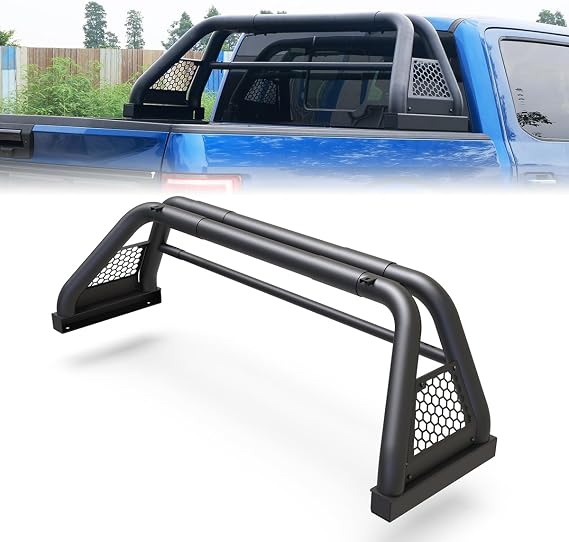 Universal Adjustable Truck Bed Roll Bar for Chevrolet S10 Colorado | GMC Sonoma, Ford F-150 Ranger, Jeep Gladiator, Toyota Tacoma, Nissan, Dodge Ram
