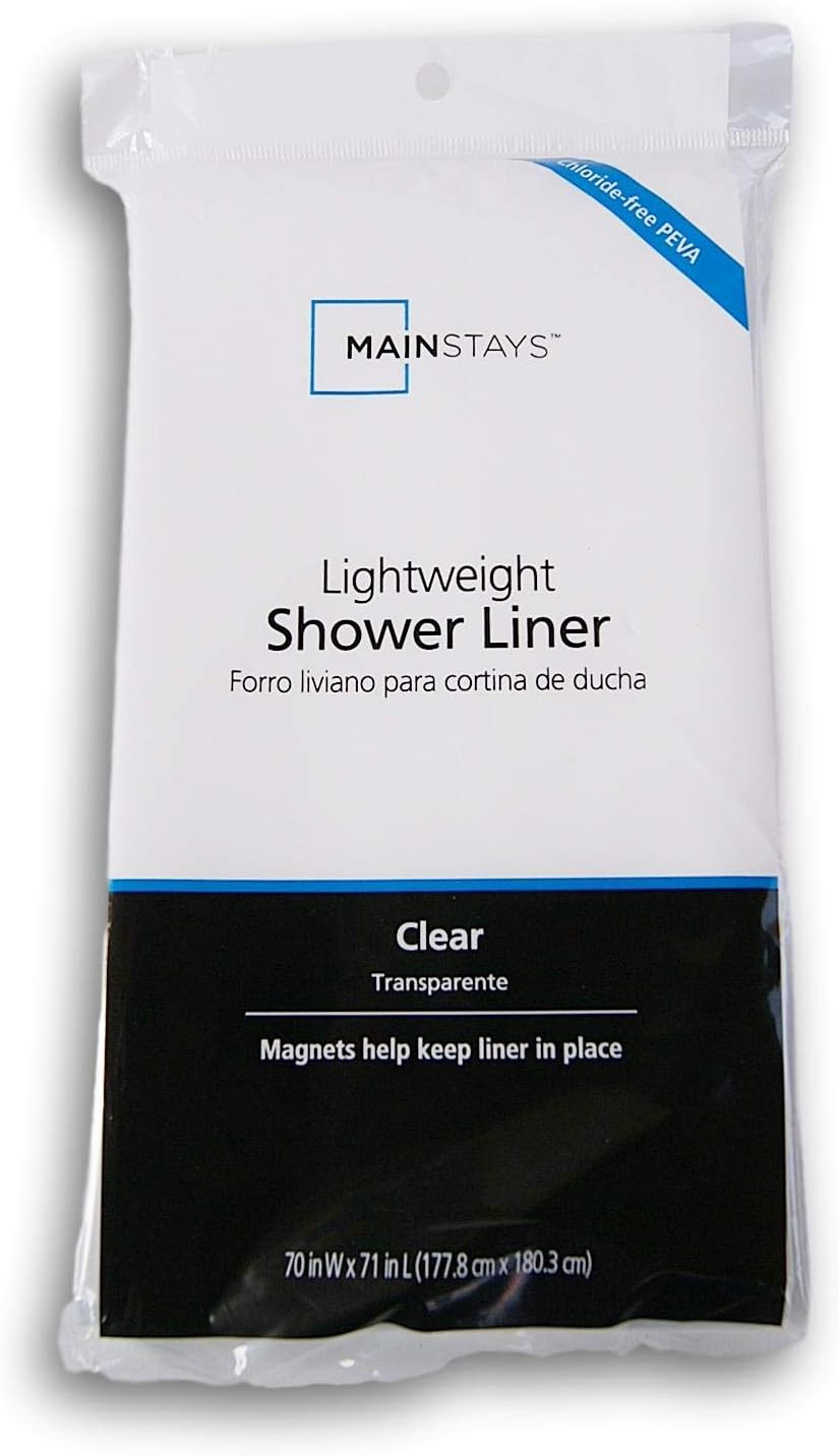 Light Weight PEVA Shower Liner - Clear