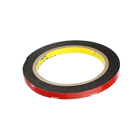 Double Sided Heavy Duty Mounting Tape,Made of 3M Tape, Very High Bond Foam Tape,Waterproof and High Temperature Resistant Tape for Indoor Outdoor, Car, Home, Kictch and Office(Black, 1/4in*15.6ft)