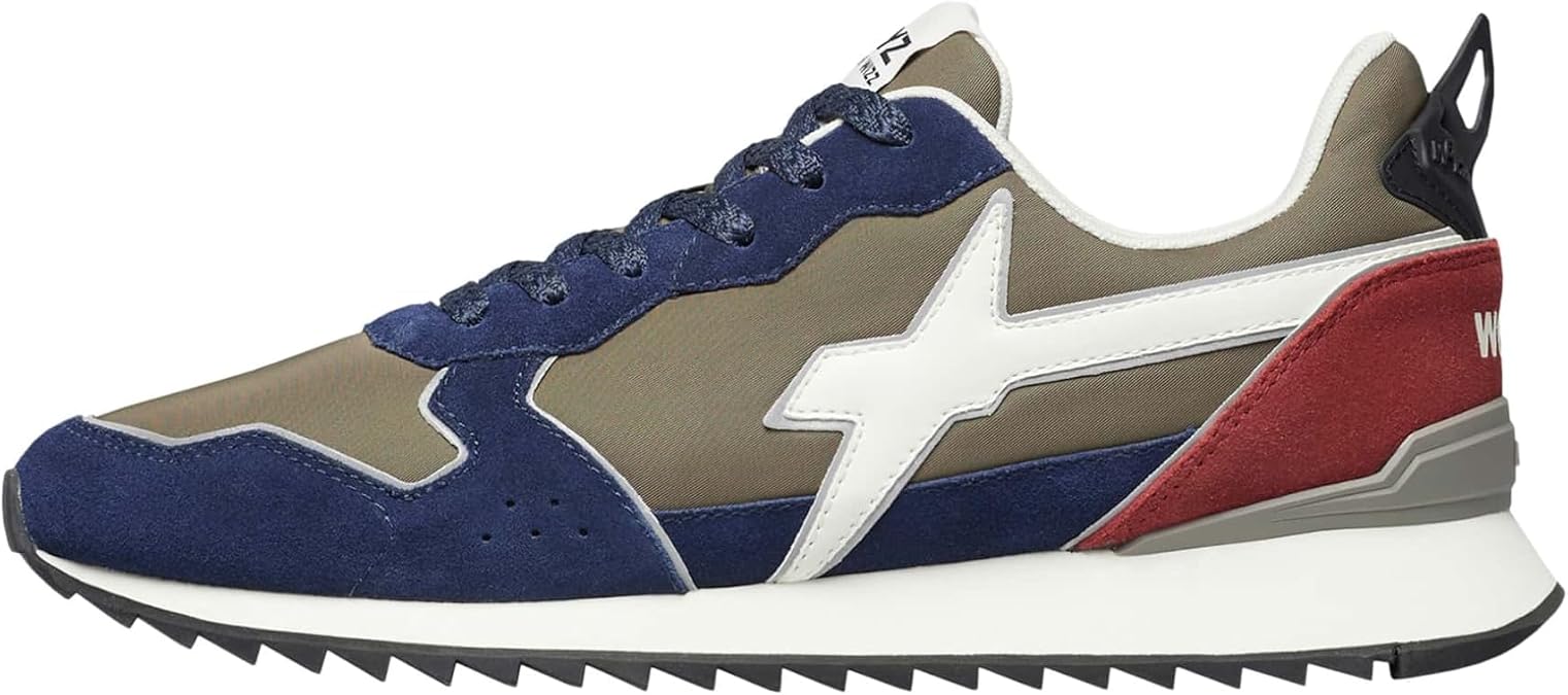 w6yz Sneakers aus technischem Gewebe und Veloursleder Blau-Grün- 42