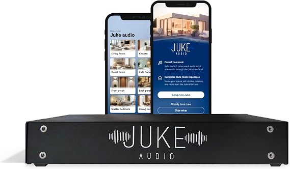 Juke-6 | 6 Zone Audio Amplifier | Wirelessly Controlled Multi-Room Audio System | Compatible with Airplay 2, Spotify Connect, Bluetooth, DLNA