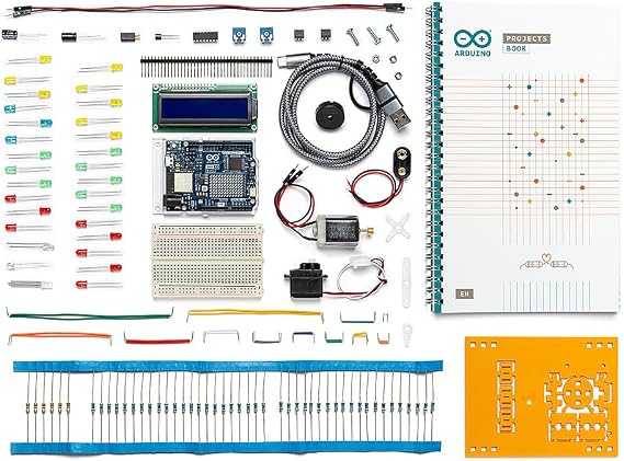 Arduino Starter Kit R4 [K000007_R4] Learn Electronics and Coding with the UNO R4 WiFi Board, 13 Guided Projects in a Printed Book + Growing Resources Online, Official Certification Voucher