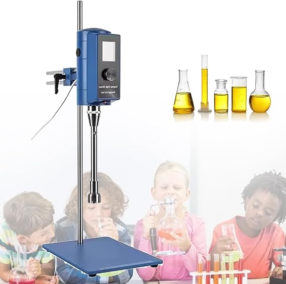 High Speed Homogenizer for Lab Disperser Emulsifier,Speed Adjustable Laboratory Homogenizer Mixer, High Speed Overhead Homogenizer Mixing Capacity,12G