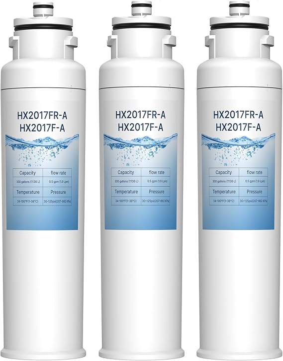 HX2017FR-A HX2017F-A Water Filter Compatible with Insignia NS-WF26FD9-1 WF26FD9-1 (3 Pack)