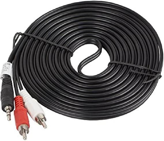 lanberg 'Mjrc from 10cc 0050 cm Black Jack to 2 x RCA Male Stereo Audio Cable 5 m Black