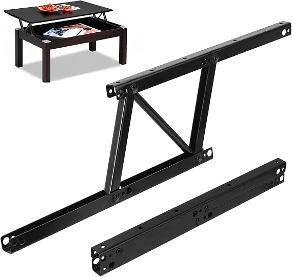 1 Pair Folding Coffee Table Lift Up Spring Hinges, 88 LBS Lifting Coffee Table Bracket Table Hinges with Mechanism for Tables Furniture Fitting Accessories