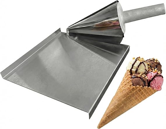 Waffle Cone Roller - Heavy Duty Cast Aluminum Shaper Tool with Stainless Steel Base for Making Crispy Egg Rolls and Pastry Shells