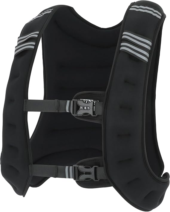 Workout Weighted Vest, 15lb/20lbs Weight Vest with Reflective Stripe for Strength Training, Running, Weightlifting, Fitness, Muscle Building, and Weight Loss, Soft, Slim Design with Weights Included