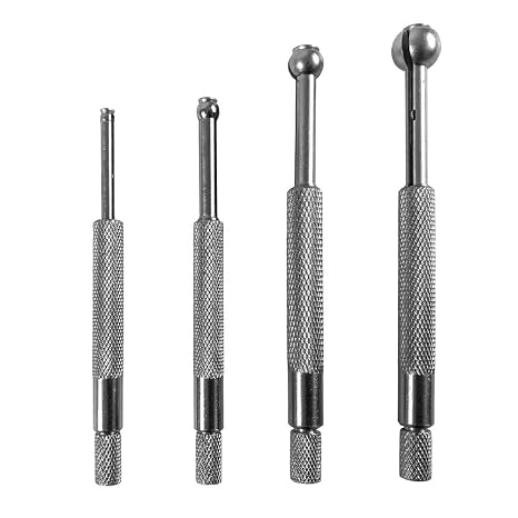 QWORK Small Hole Gauge Set Telescoping Full Round Bore Gauge, 4 pcs