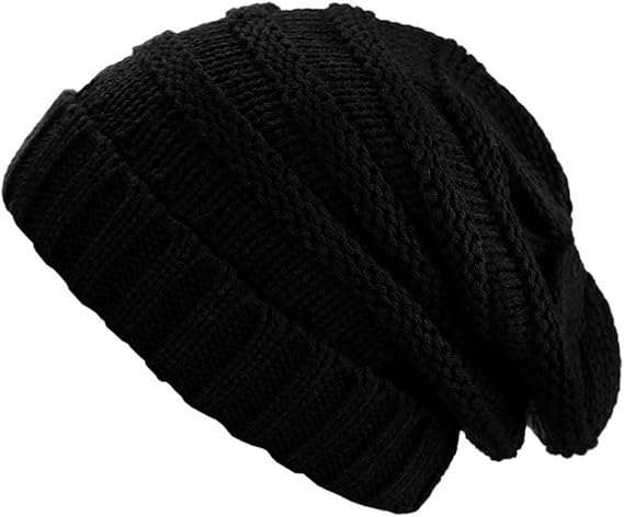 Triple M Plus Winter Chunky Soft Stretch Cable Knit Slouch Beanie Skully Ski Hat/Cap