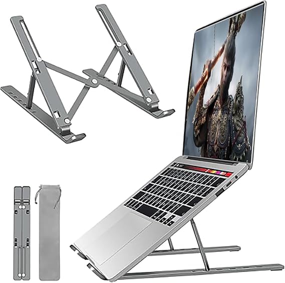 Laptop Stand for Lenovo E E41-45 Laptop, Ergonomic 6-Levels Angles Adjustable Computer Stand, All Aluminum Laptop Stand