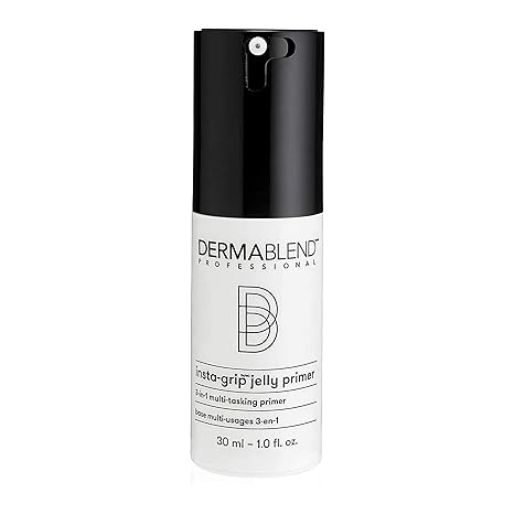 Dermablend Insta-Grip Jelly Primer Face Makeup, Silicone-Free Face Primer for Dry Skin, Pore Minimizing with 24HR Wear, 1.0 Fl oz