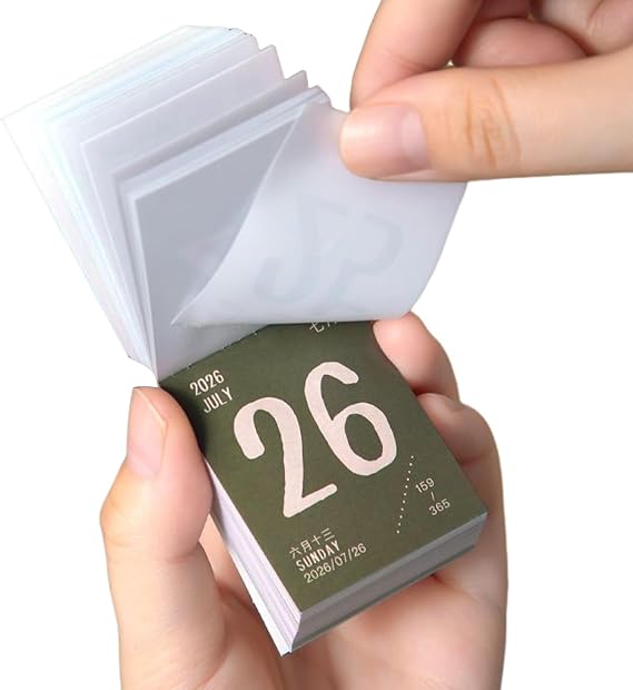 Small Desk Calendar 2026 365-Day Tear-Off Thick Paper | Planner Tear Away Calendar 2026 for Planning Schedule Appointment Home Office School Travel Student Teacher Christmas