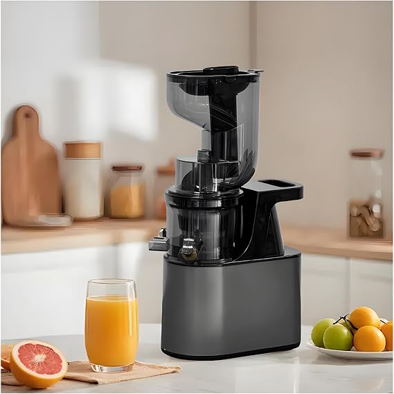 Slow Masticating Juicer Maker With 160mm Large Diameter Feed Tank, Extractor De Jugos Y Vegetales With Anti-Drip Design, Suitable For Cafes, Milk Tea Shops
