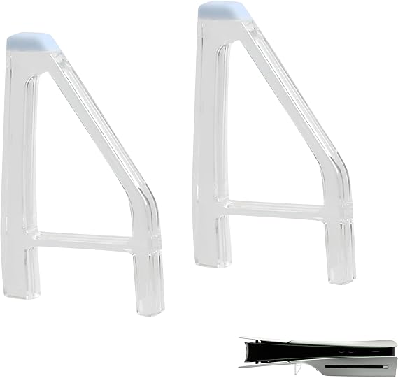 2 Pcs Stand for PS5 Slim Simple Cooling Feet Plastics Horizontal Bracket | Fit Console for PS5 Horizontal Stand for Compatible Digital Multiple Game Consoles