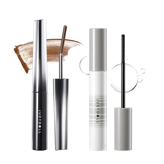 JUDYDOLL Eyelash Beauty Pair- Gentle Remover for Waterproof Eye Makeup | Curling #02 Brown Mascara(3g)+ Gentle Remover