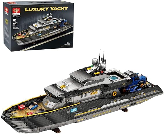 Mocsage MOC-185307 1/30 Scale Luxury Super Yacht Building Blocks Set (4421PCS)