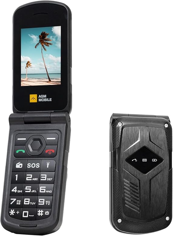 AGM M10 Rugged Basic Flip Phone 4G機能携帯電話 シンプル携帯電話 防水 落下防止 ポケットサイズ SOSボタン スピードダイヤル 98dB スピーカー、大きなフォント&ビッグボタン、T-Mobile専用