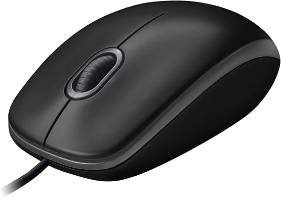 Logitech M100 Corded Mouse Wired USB Mouse for Computers and Laptops, for Right or Left Hand Use, Black