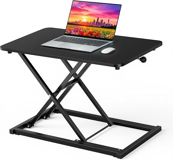 Standing Desk Converter Adjustable Height, 23.6" x 13.4" Keyboard Riser for Stand Up Desk Riser, Ergonomic Computer Keyboard Stand for Desktop, Sit Stand Workstations for Home Office Study Room