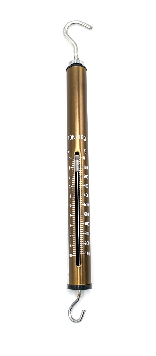 EISCO 1Kg10N Aluminum Spring Scale Dynamometer; High Resolution