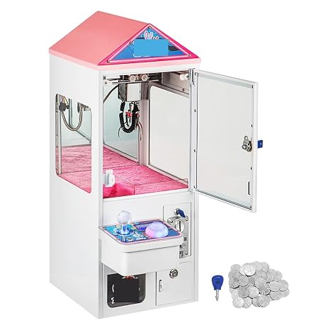 Mini Claw Crane Machine 150W Electronic Claw with LED Lights Candy Plush Toy Grabber Anti-Rust Shake-Proof Diversified Use