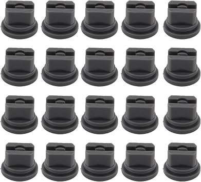Bordstract 20Pcs Flat Fan Spray Tip, 110 Degree Distribution Flat Fan Shape Atomizing Nozzle for Agricultural Spraying Thorough Coverage06
