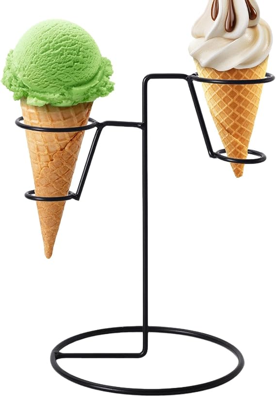 Soft Cream Crepe Stand Ice Cream Cone Stand Holder Birthday Display Soft Cream Stand Ice Cream Stand Soft Cream Cone Stand Holder Soft Cream Stand Waffle Cone Stand Display Simple Chocolate Ice Cream