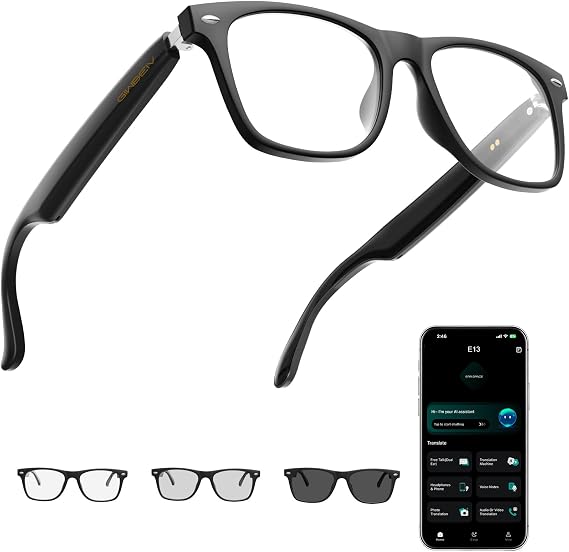 AI Smart Glasses for Men and Women, Bluetooth Translation Glasses