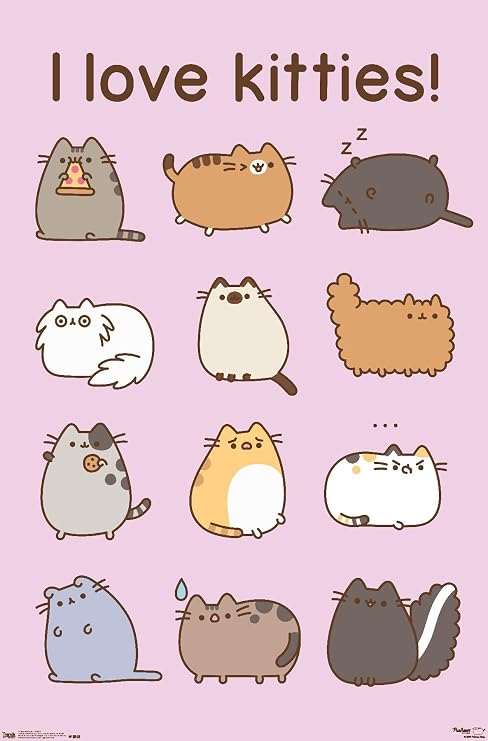 Trends International Pusheen-Kitties Wall Poster, 22.375 in x 34 in, Premium Unframed Version