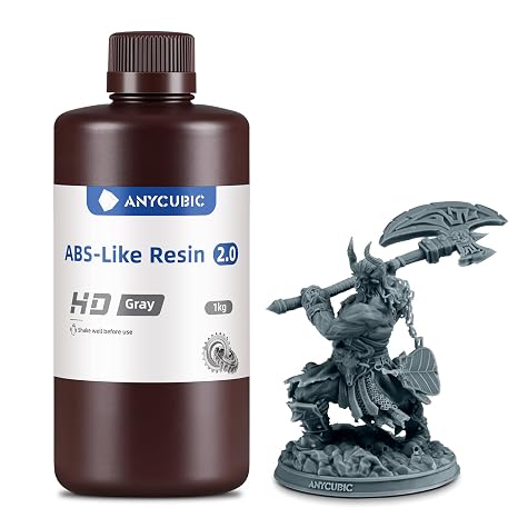 ANYCUBIC Upgraded ABS-Like Resin 2.0, HD Grey, 1kg
