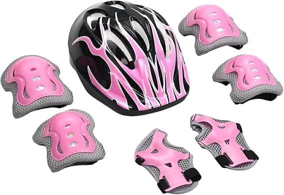 Skateboard Helmet And Pads Shock-Absorbing Adjustable Breathable | Outdoor Children Protective Set Scooter, Roller Skates, Skateboarding, Breakdancing, Bike, Sports, Hockey, Baseball, Outdoor