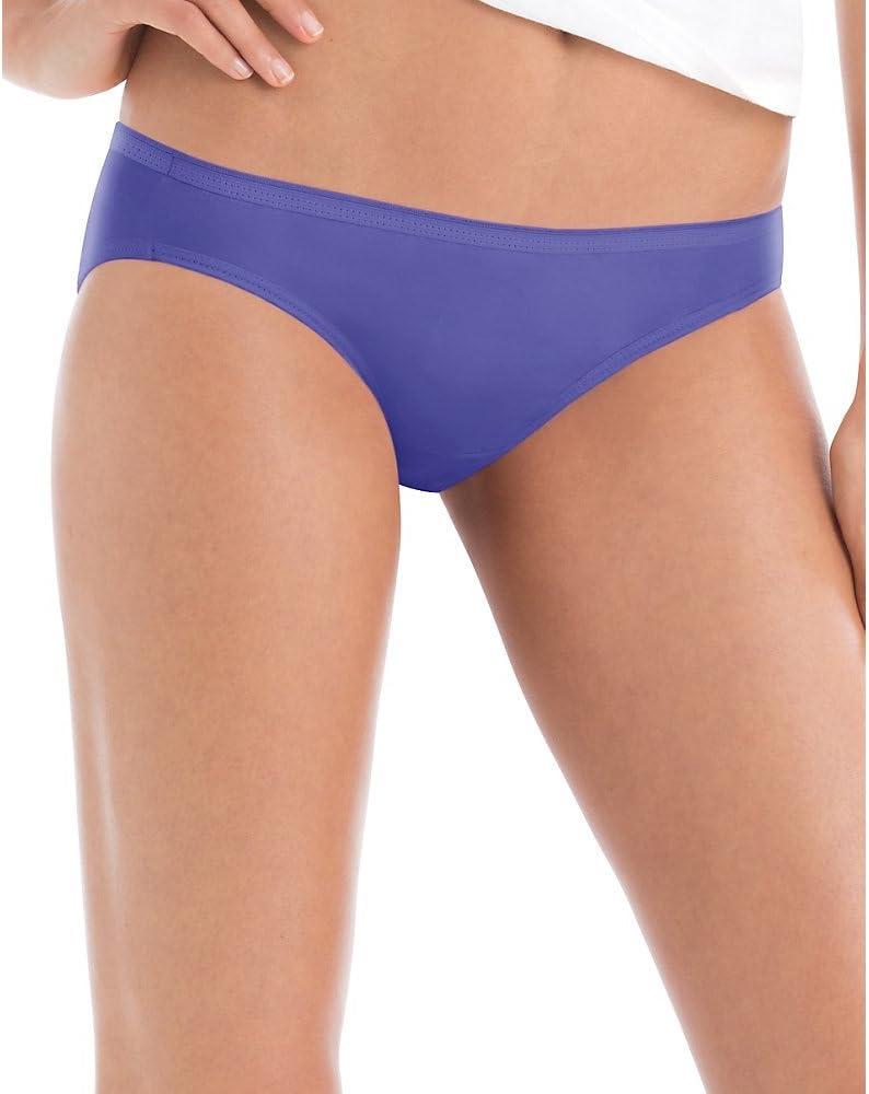 Hanes Womens Bikini Underwear Pack, Moisture-wicking Cotton Bikini Panties, 6-pack Colors May Vary
