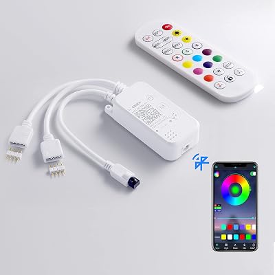 SEVETESCO Led Controller and Led Light Remote Replacement for 10mm 4-pin RGB Led Strip Light