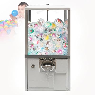 1.26in Ball Bulk Vending Machine Vending MachinewKey Classic Bubble Capsule Toys Dispenser, Commercial Candy Gumball Machine, Perfect for Game Stores and Retail Stores,White
