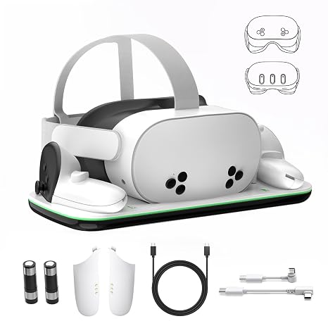 Charging Dock Compatible with Meta Quest 3/3S, Magnetic Fast Charging
