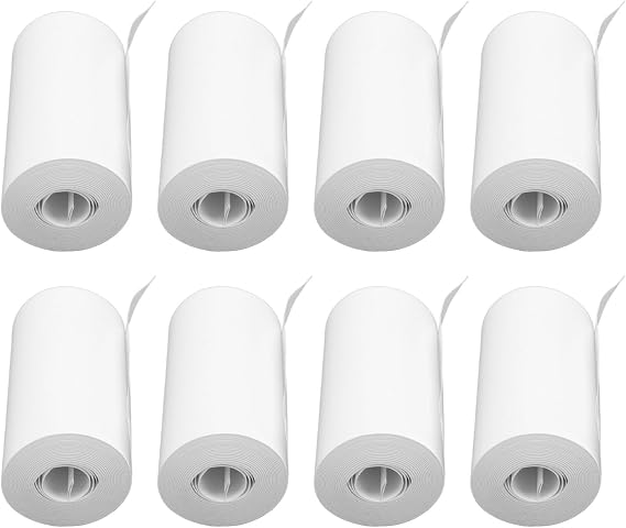Thermal Printing Paper Rolls, Thermal Paper for Printers, 20 Rolls 57x25mm with Safe Glossy Texture Thermal Printer Paper for Cash Registers Label Machines