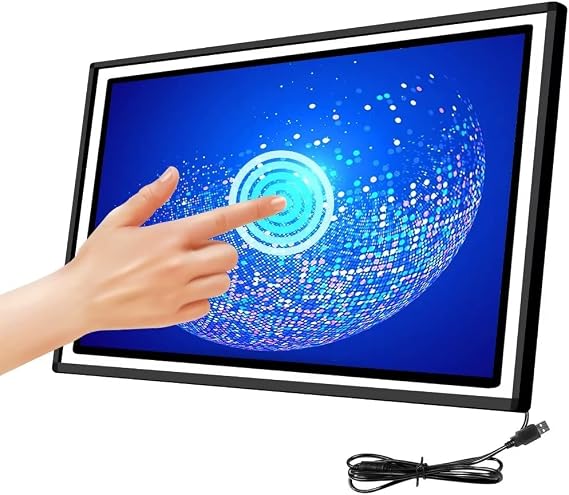Infrared IR Touch Screen Frame 55 10 Points, Multi-Touch Panel Overlay, Without Glass, USB Interface Free-Drive Whiteboard, TV Display