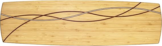 Totally Bamboo Del Mar Extra Large Charcuterie Board and Cheese Serving Platter, 30" x 8.5"