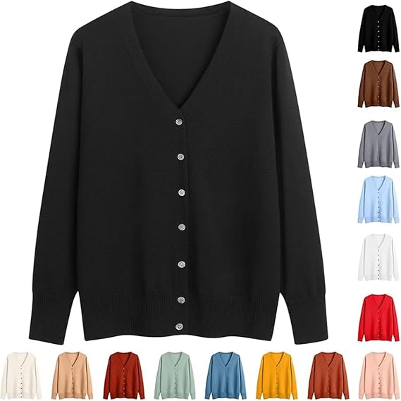 Cardigan Sweaters for Women Casual Lightweight Soft Knit V Neck Womens Cardigans Sweater Fall Winter Clothes